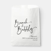 Elegant Brunch and Bubbly Birthday Brunch Party Geschenktütchen (Vorderseite)