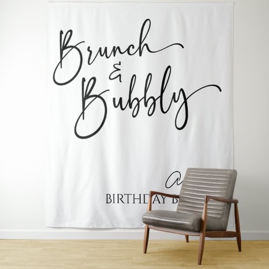 Elegant Brunch and Bubbly Birthday Brunch Party Wandteppich (Beispiel)