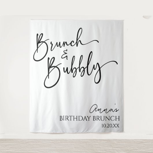 Elegant Brunch and Bubbly Birthday Brunch Party Wandteppich (Vorderseite)