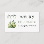 Elegant Brunch Perfect Pear Brautparty Registry Begleitkarte (Vorderseite)
