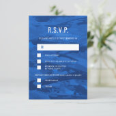 Elegant Brush Strokes & Star von David Bar Mitzvah RSVP Karte (Stehend Vorderseite)