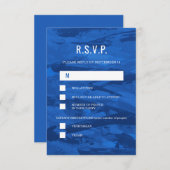 Elegant Brush Strokes & Star von David Bar Mitzvah RSVP Karte (Vorne/Hinten)