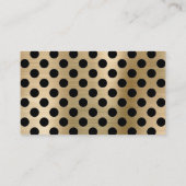 ELEGANT BRUSHED ALL GOLD POLKA DOT BUSINESS CARD VISITENKARTE (Rückseite)