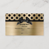 ELEGANT BRUSHED ALL GOLD POLKA DOT BUSINESS CARD VISITENKARTE (Vorderseite)