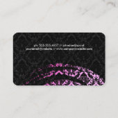 Elegant Brushed Damask Visitenkarte (Rückseite)