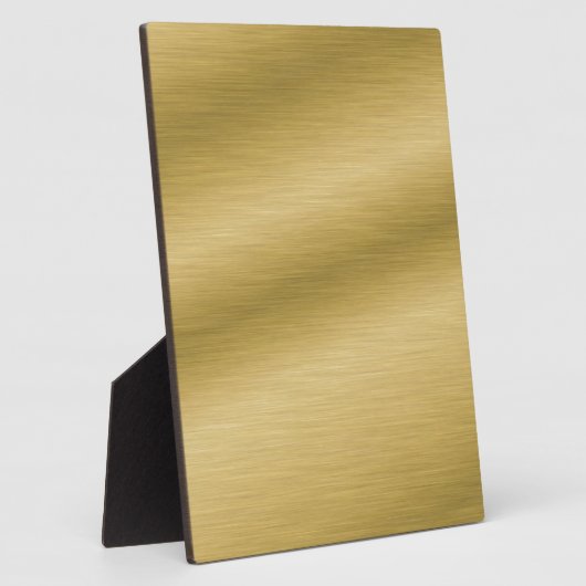 Elegant Brushed Gold Fotoplatte (Seite)
