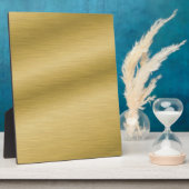 Elegant Brushed Gold Fotoplatte (Seite)