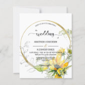 Elegant Budget Invitation to wedding ceremony. (Vorderseite)