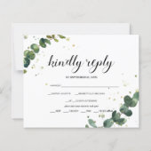 Elegant/Budget/RSVP-Karte. (Rückseite)