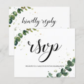 Elegant/Budget/RSVP-Karte. (Vorne/Hinten)