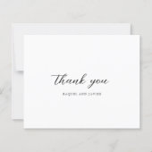 Elegant Budget Wedding Thank You Card (Vorderseite)