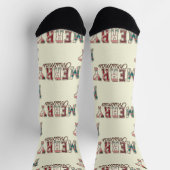 Elegant Buffalo Kariert Frohe Weihnachten Niedlich Socken (Oben)