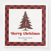 Elegant Buffalo Tree Napkin for Christmas Party Serviette (Vorderseite)