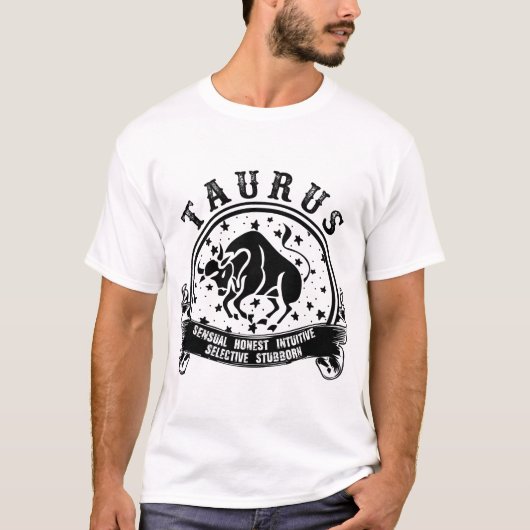 Elegant Bull: Taurus Zodiac T-Shirt (Vorderseite)