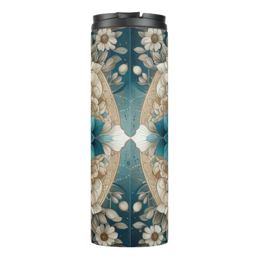 Elegant Bumble Bee Mandala Thermosbecher (Rückseite)