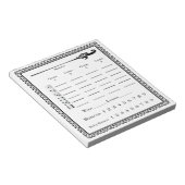 Elegant Bunco Score Sheet Notizblock (angewinkelt)