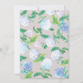 Elegant Bunny Floral Wreath Einladung (Rückseite)