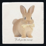 Elegant Bunny Marble Coaster Steinuntersetzer<br><div class="desc">Add a stylish and charming touch to your celebration with this Marble Bunny Coaster. Featuring a cute bunny design paired with an elegant marble background, this coaster blends playful charm with a modern, minimalist look. Perfect as a thoughtful party favor for baby showers, birthdays, Easter celebrations, or spring-themed gatherings, these...</div>