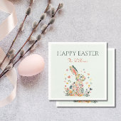 Elegant Bunny Spring Brunch Serviette