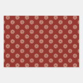 Elegant Burgunder Creme Geometrisch Geschenkpapier Set (Vorderseite)