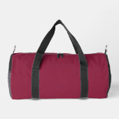 Elegant Burgundy and Black Color Block Monogram Duffle Bag (Rückseite)