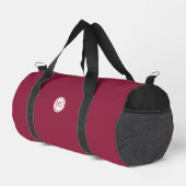 Elegant Burgundy and Black Color Block Monogram Duffle Bag (Rechte Ecke)