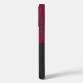 Elegant Burgundy and Black Monogram Case-Mate iPhone Hülle (Rückseite / Links)