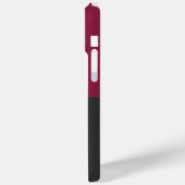 Elegant Burgundy and Black Monogram Case-Mate iPhone Hülle (Rückseite / Links)
