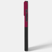 Elegant Burgundy and Black Monogram Case-Mate iPhone Hülle (Rückseite / Links)