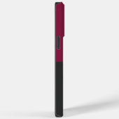 Elegant Burgundy and Black Monogram Case-Mate iPhone Hülle (Rückseite / Rechts)