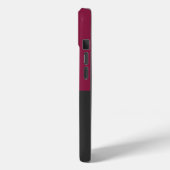 Elegant Burgundy and Black Monogram Case-Mate iPhone Hülle (Rückseite / Links)