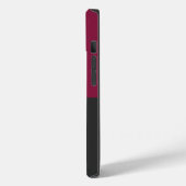 Elegant Burgundy and Black Monogram Case-Mate iPhone Hülle (Rückseite / Links)