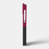 Elegant Burgundy and Black Monogram Case-Mate iPhone Hülle (Rückseite / Links)