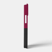 Elegant Burgundy and Black Monogram Case-Mate iPhone Hülle (Rückseite / Rechts)