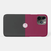 Elegant Burgundy and Black Monogram Case-Mate iPhone Hülle (Rückseite (Horizontal))