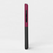 Elegant Burgundy and Black Monogram Case-Mate iPhone Hülle (Hinten/Links)
