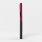 Elegant Burgundy and Black Monogram Case-Mate iPhone Hülle (Hinten/Rechts)