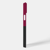 Elegant Burgundy and Black Monogram Case-Mate iPhone Hülle (Rückseite / Rechts)