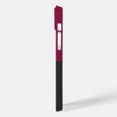 Elegant Burgundy and Black Monogram Case-Mate iPhone Hülle (Rückseite / Links)