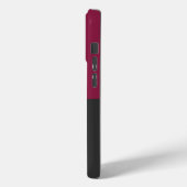 Elegant Burgundy and Black Monogram Case-Mate iPhone Hülle (Rückseite / Links)