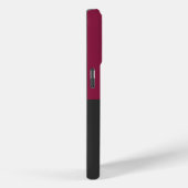 Elegant Burgundy and Black Monogram Case-Mate iPhone Hülle (Rückseite / Rechts)
