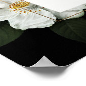 Elegant Burgundy and Pink Flowers Shower Poster (Ecke)