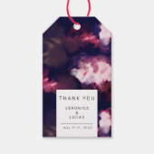 Elegant Burgundy Artistic Brush Stroke Vielen Dank Geschenkanhänger (Vorderseite)