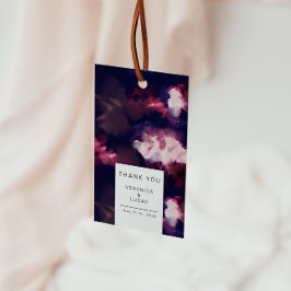 Elegant Burgundy Artistic Brush Stroke Vielen Dank Geschenkanhänger