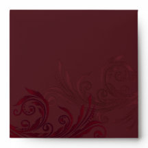 Elegant Burgundy Blühe Custom Envelope