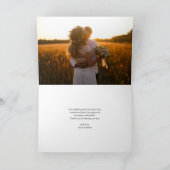 Elegant Burgundy Blume Eucalyptus Foto Wedding Dankeskarte (Innenseite)