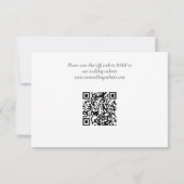 Elegant Burgundy Blume QR Code Wedding Website RSVP Karte (Rückseite)