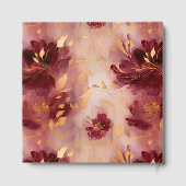 Elegant Burgundy Blush Gold Boho Wedding Gästebuch (Rückseite)