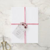 Elegant Burgundy Blush Pink Rose Wedding Vielen Da Geschenkanhänger (Mit Garn)