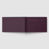 Elegant Burgundy Calligraphy Gästebuch (Voll)